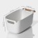 Storage container with handle LADOM "Laconism", 27 × 14.8 × 11.8 cm, white color