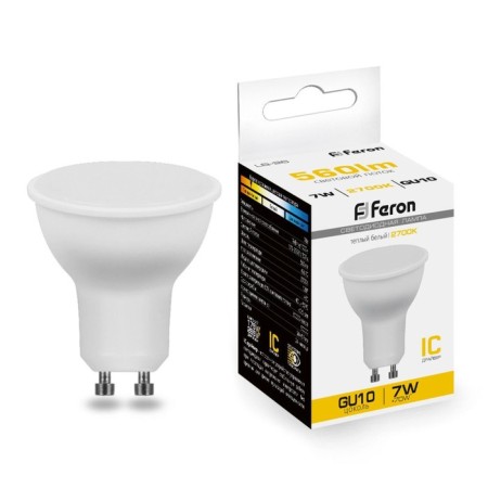 LED lamp, 80LED (7W) 230V GU10 2700K MR16, LB-26