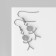 Earrings "disagreement", color silver, 2.5 cm
