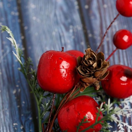 Decor "Winter charm" berry berries Greens, 18 cm-1