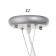 Moped chandelier E14 40W+ 2LED silver 62x18x33 cm