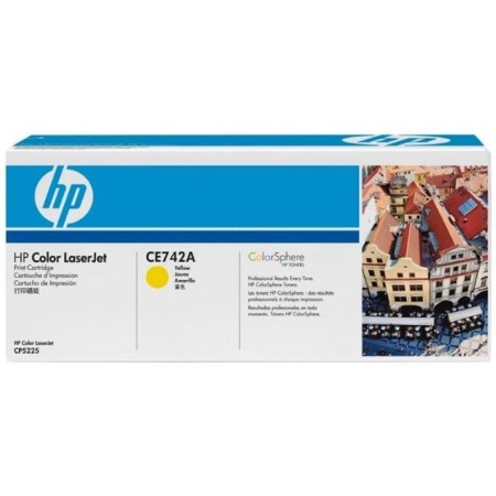Toner Cartridge HP CE742A Yellow for HP CLJ CP5225 (7300-1
