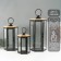 Climber Metal, wood, lantern "Six faces" set 3 pcs 22.5x19.5x43.5; 18.5x16x31 cm