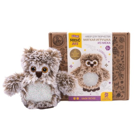 Set for creativity. Soft toy of fur "Council"