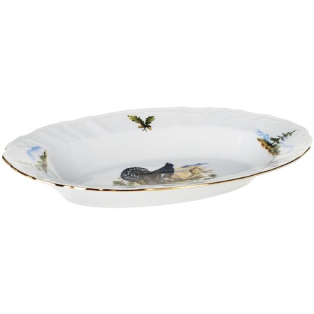Oval Bernadotte dish "Hunting Stories", 24 cm