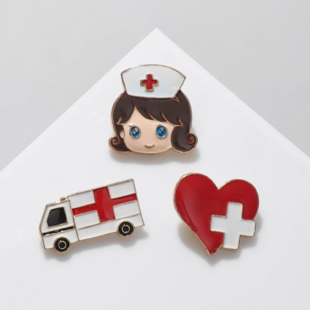 Brooch "Medicine", form mix, color gold (indivisible packing 12 pcs., Price per pcs.)-1