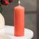 Candle - cylinder, 4 × 12 cm, 15 hours, salmon