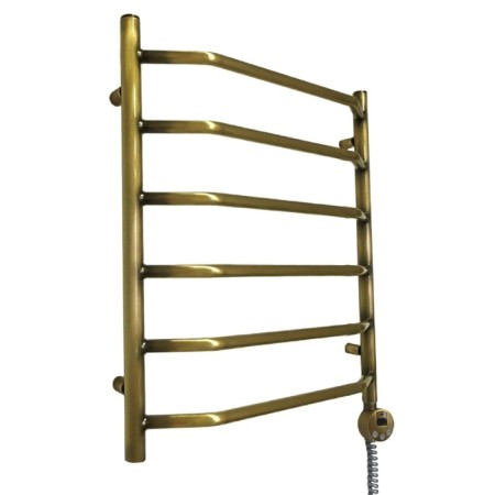 Domoterm electric heated towel rail "Laura", 500 x 800 mm, 6 crossbars, right, bronze-1