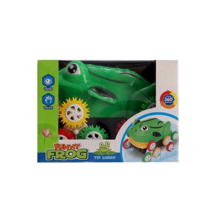 Frog-crossing machine, works on batteries, green color-6