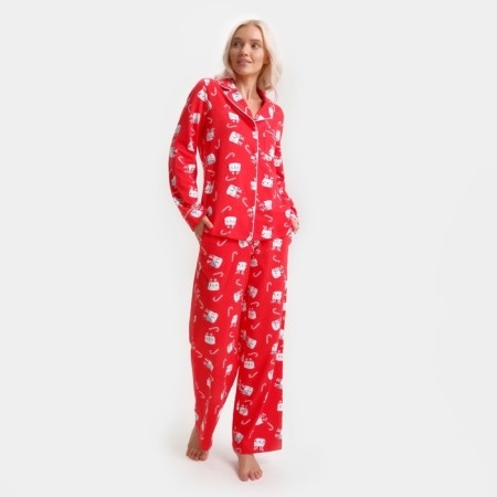 Pajama New Year's Women (shirt and trousers) KAFTAN CATS, size 40-42-1