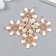 Decor for creativity Metal, enamel "Snowflake gold with white" 2.9x2.2 cm