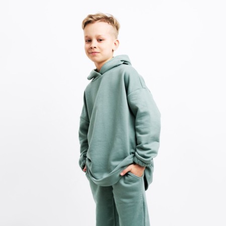 Kids (hoodies, trousers) minku color khaki, height 158 ​​cm-9