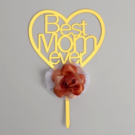 Topper “Best Mom. Heart"
