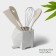 A set of kitchen supplies on the porcelain stand Bellatenero "Elephant", 5 objects, white color