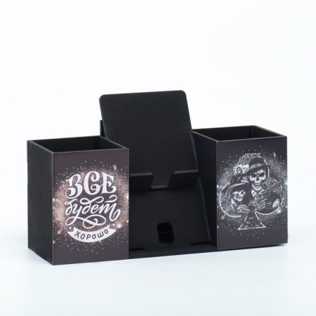 Organizer for the office with a stand for the phone "Everything will be fine" 23x7x14 cm-2