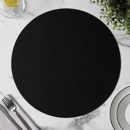 Serving napkin on the TEM table, D = 38 cm, black color-3