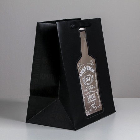 Gift package laminated with a plastic window, packaging, “Cool man”, 30.5 x 25 x 17.5 cm-3