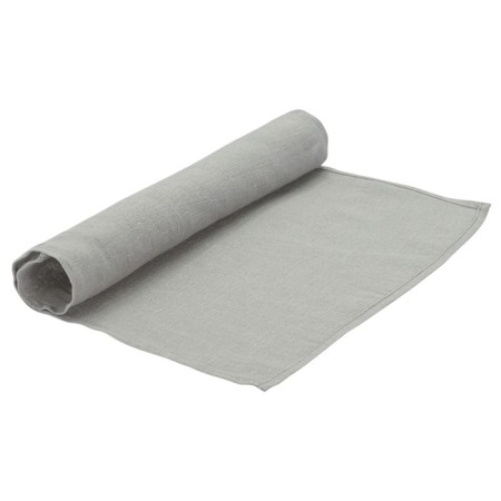 Serving napkin made of gray flax in gray color Essential, size 45x45 cm-2