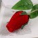Artificial flowers "Rose Botton velvet" 43 cm, (Buton-H-7cm) red