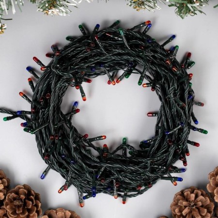 Garland "thread" 9 m, IP20, dark thread, 240 lamps, glow of multi, 8 modes, 220 V-1