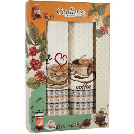 A set of wuffed napkins Diva Afrodita Ceylin "Coffee", size 50x70 cm, 2 pcs-4