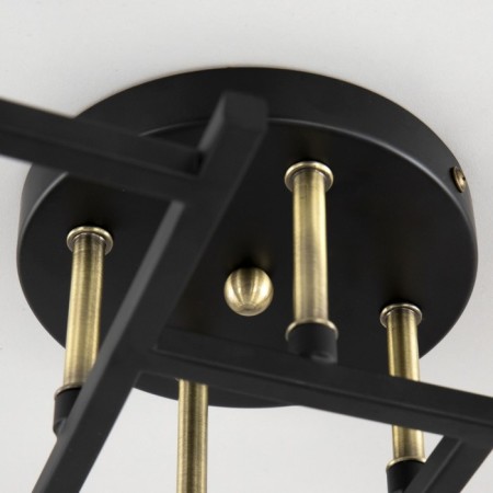 Citilux ceiling chandelier "Jerome" CL129265, 77.5x40x25.5 cm, 6x75W, E27, Black Color Black-11