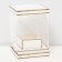 Box for flowers with a vase and PVC windows are folding, bronze, 16 x 23 x 16 cm