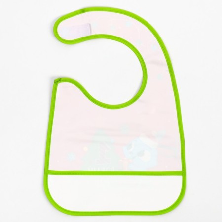 Bibslate bib “Bunny: 1 New Year” Solocent on Velcro, PVC, New Year's gift packaging, Kroshka I-5