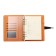 Organizer on the rings, A5 format, 90 sheets, line, with a knife, cover of the leather mix