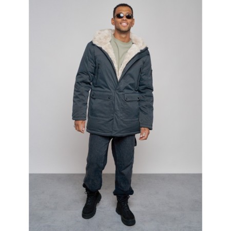 Winter male park, size 48, dark gray color-11