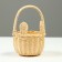 Wicker basket, rattan, 12.5 x 9/20 cm, white