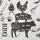 Apron "Ethel" main meat 73x71 cm, 100% HL, sarzha 190 g/m2