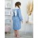 Terry robe of children's "ears", size 34, color azure