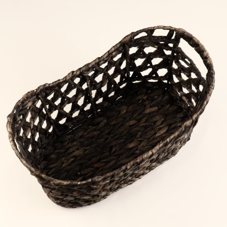 Wicker basket, 41x23x18/23 cm, reeds, seaweed-6