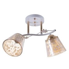 Chandelier 2008/2 E27 60W white+gold 44x26x25 cm Bayerlux
