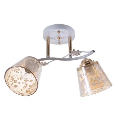 Chandelier 2008/2 E27 60W white+gold 44x26x25 cm Bayerlux