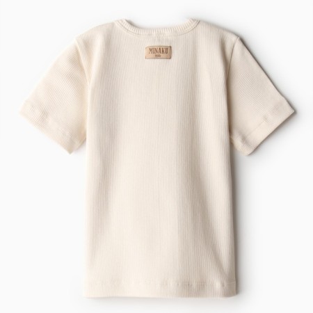 Kit for children (T-shirt and shorts) minku, milk color, height 86-92 cm-8