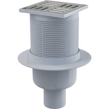 Alcaplast APV2, 105 × 105/50 mm, direct runoff, wet waterproof wet