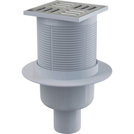 Alcaplast APV2, 105 × 105/50 mm, direct runoff, wet waterproof wet