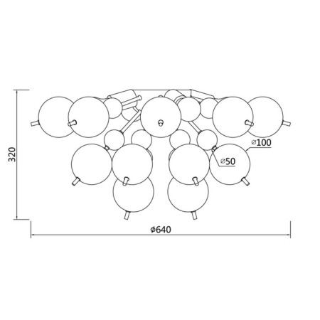 Ceiling lamp Bolla 4x60W E27-4