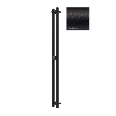Terminus duo electric heated towel rail "Prof", 1600x114 mm, Black Muar
