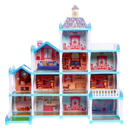 House for dolls "Winter Palace" with a doll, pets and accessories-13