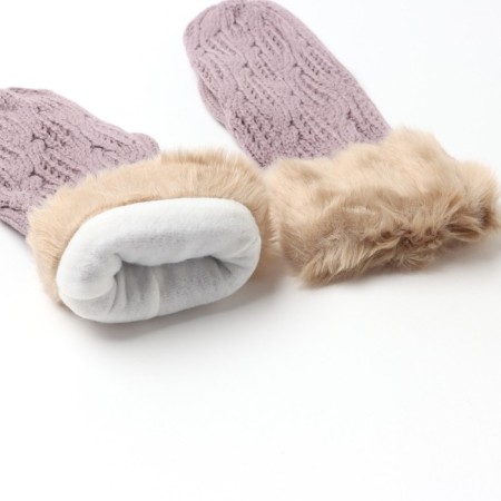 Female mittens, purple color, size 25-2