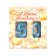 Candle in the cake jubilee "line" (set 2 in 1), number 50, blue metallic, 6.5 cm