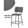 Bar REPARO Metal/Builder Fabric, black/gray 48x48x94 cm