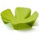 Qualy Flower fruit vase, green color