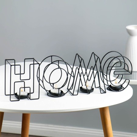 Summary of the metal desktop "Home", 13.5 x 42 cm, black