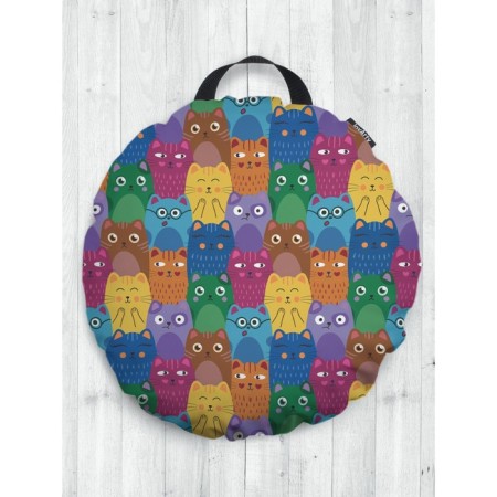 Siddle Pill "Bright Colored Cats", Decorative, D = 52 cm