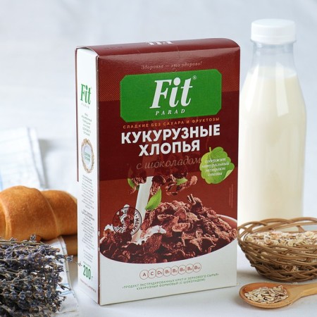Fitparad corn flakes, with chocolate, 200 g
