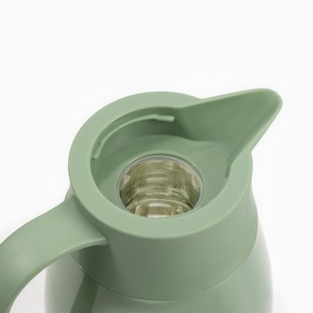 Thermos-coffeery, 1.5 l, retains heat 24 hours, with a thermometer, glass flask, green-4